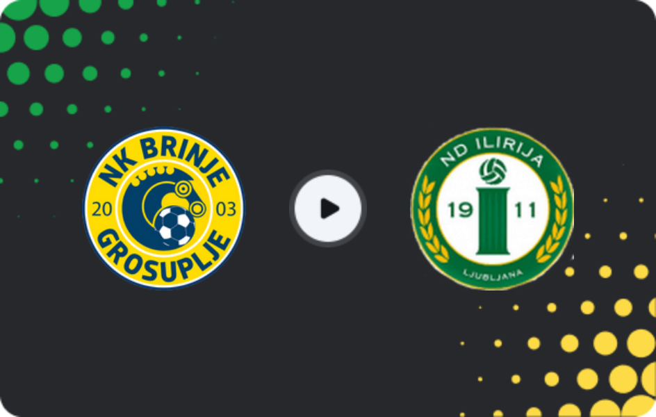 Where to watch Brinje-Grosuplje — Ilirija, 2. SNL, 01.03.2026