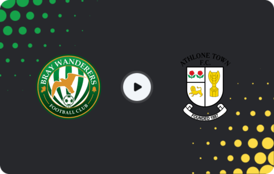 Where to watch Bray Wanderers — Athlone Town, First Division, 06.03.2026