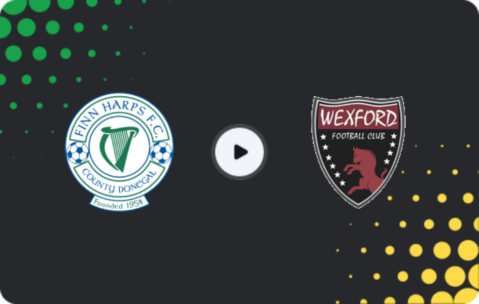 Where to watch Finn Harps — Wexford, First Division, 06.03.2026