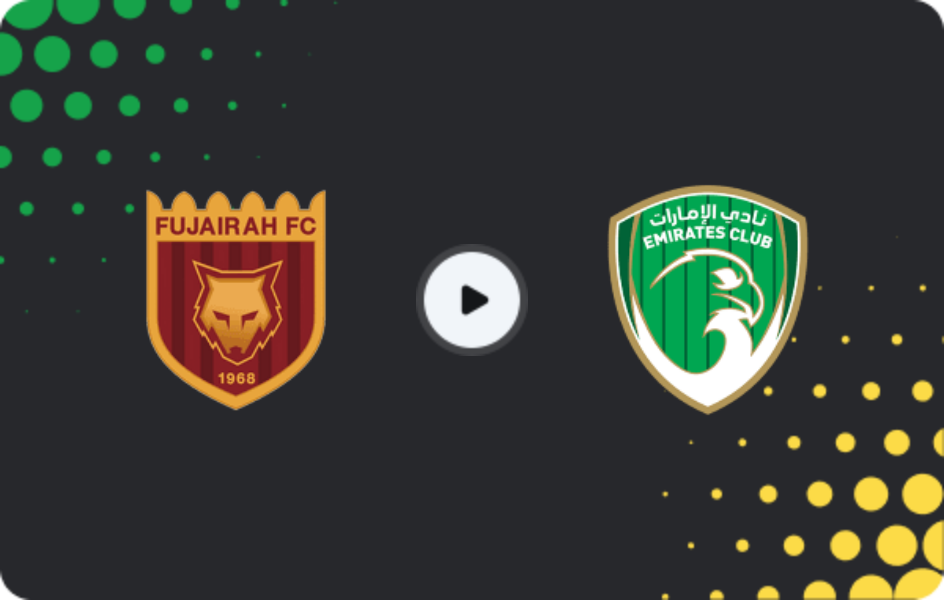 Where to watch Al Fujairah SC — Emirates Club, First Division, 07.03.2026