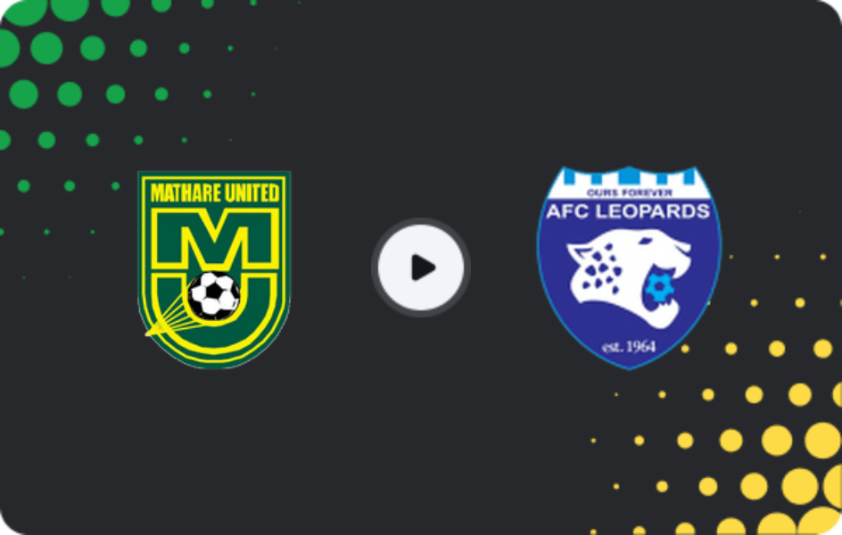 Where to watch Mathare United — AFC Leopards, Premier League, 08.03.2026