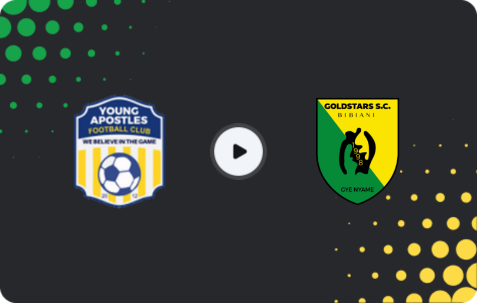 Where to watch Young Apostles — Bibiani Gold Stars, Premier League, 08.03.2026