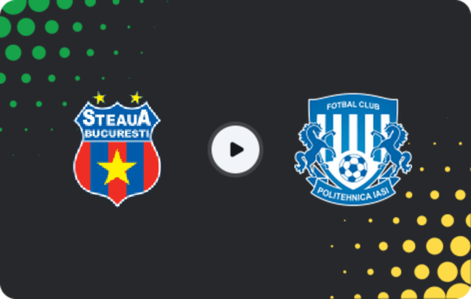 Where to watch CSA Steaua Bucureşti — Politehnica Iasi, Liga 2, 14.03.2026