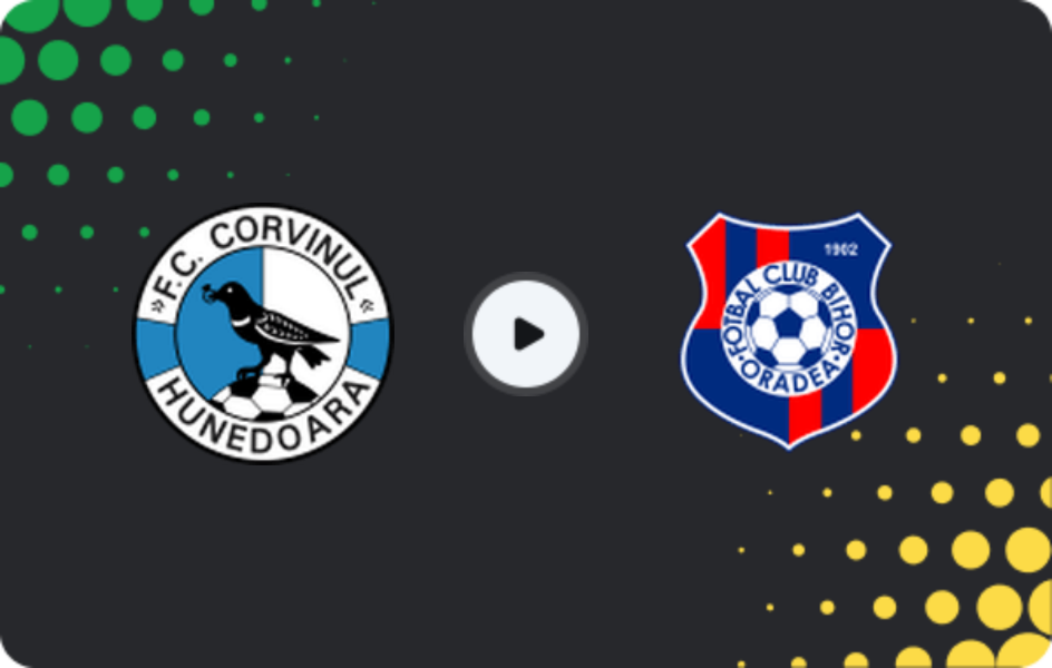 Where to watch Corvinul Hunedoara — Bihor Oradea, Liga 2, 14.03.2026