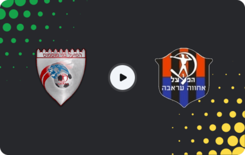 Where to watch Hapoel Bnei Musmus — Hapoel Ironi Arraba, Liga Alef, 14.03.2026