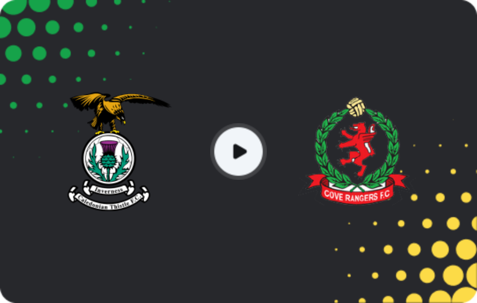 Where to watch Inverness CT — Cove Rangers, League One, 14.03.2026
