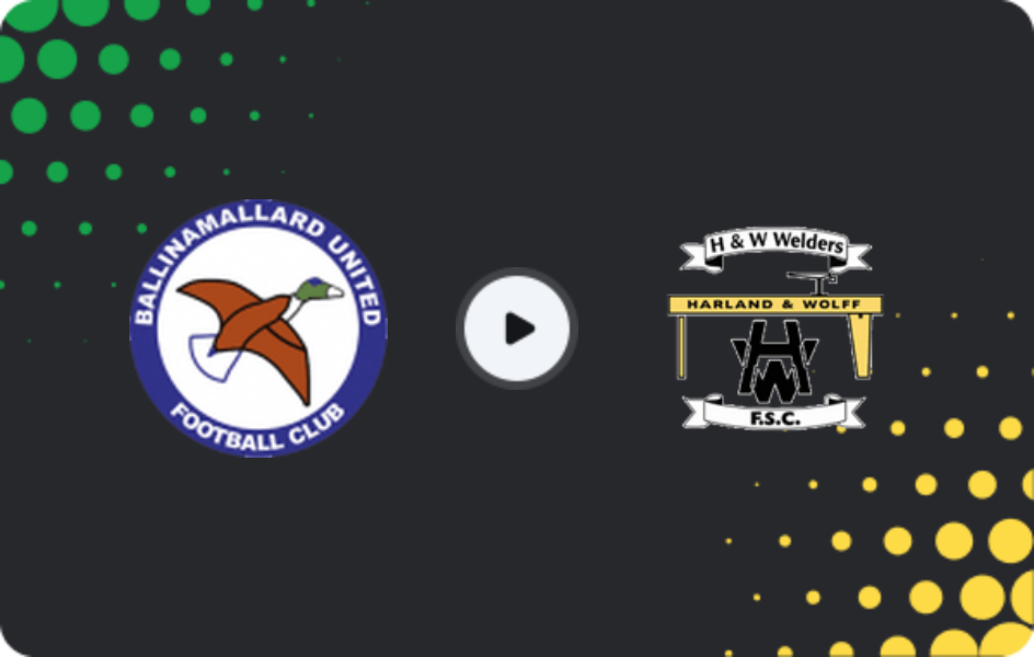 Where to watch Ballinamallard United — H&W Welders, Championship, 14.03.2026