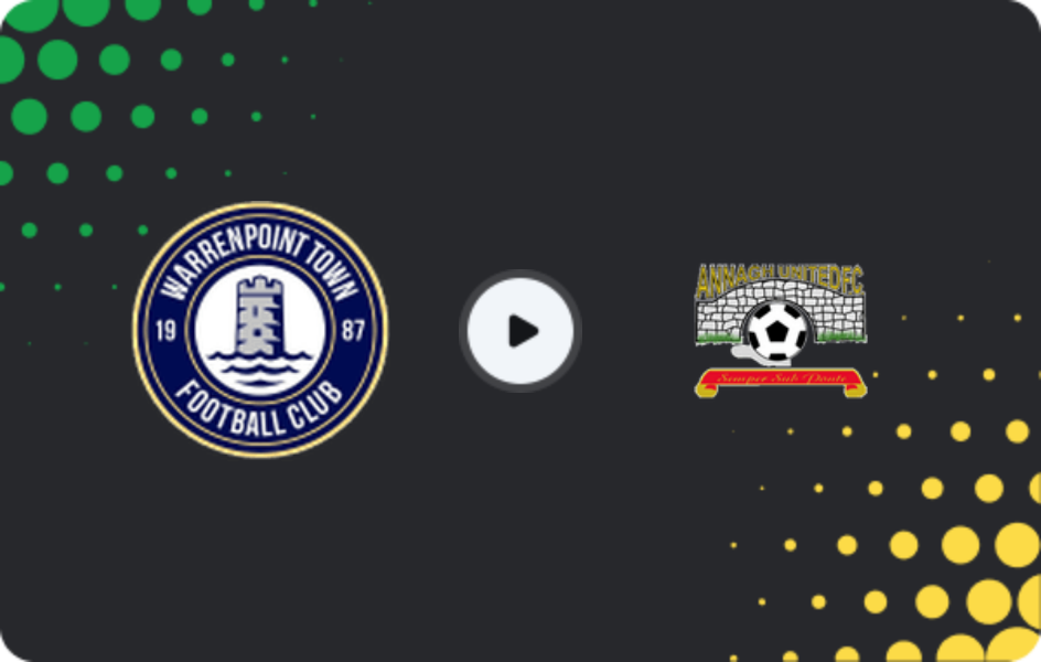 Where to watch Warrenpoint Town — Annagh United, Championship, 14.03.2026