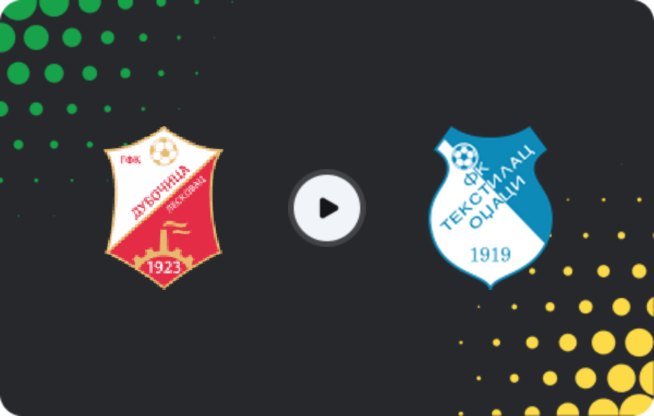 Where to watch Dubočica — Tekstilac Odžaci, Prva Liga, 14.03.2026