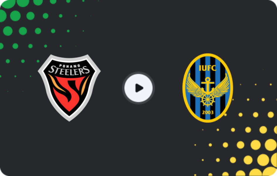 Where to watch Pohang Steelers — Incheon United, K-League 1, 15.03.2026