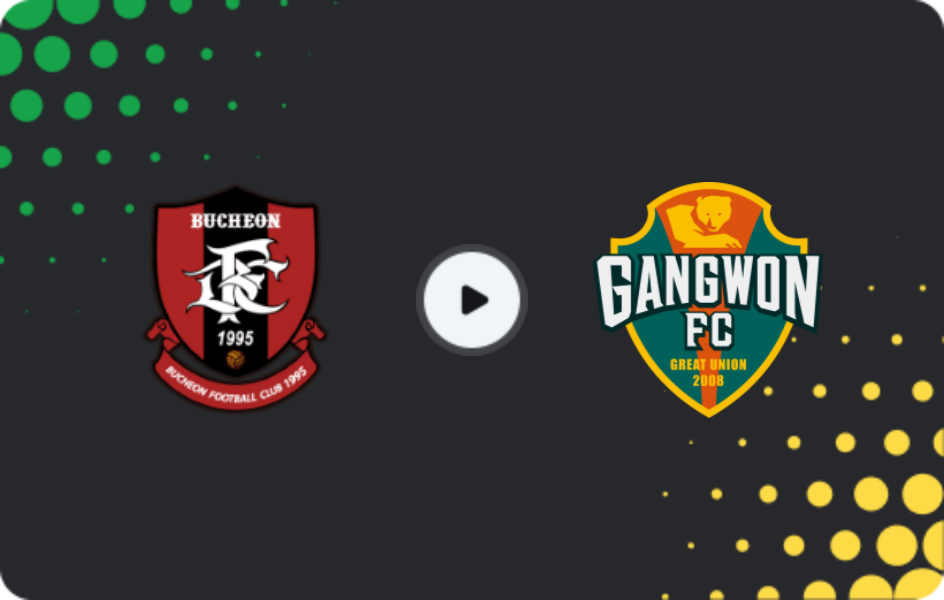 Where to watch Bucheon FC 1995 — Gangwon FC, K-League 1, 18.03.2026