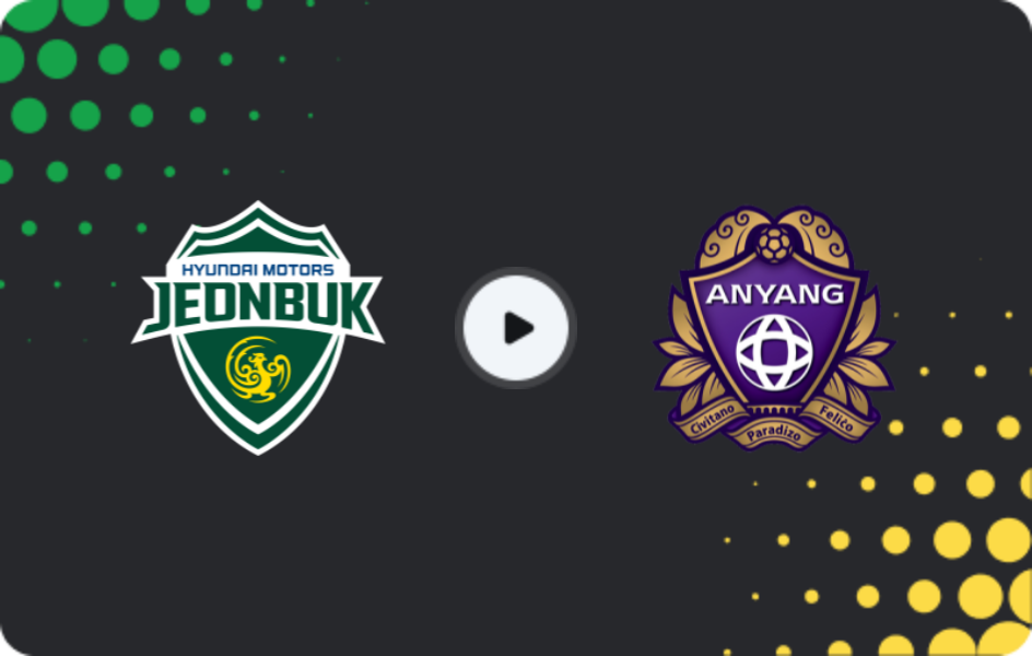 Where to watch Jeonbuk Motors — FC Anyang, K-League 1, 18.03.2026