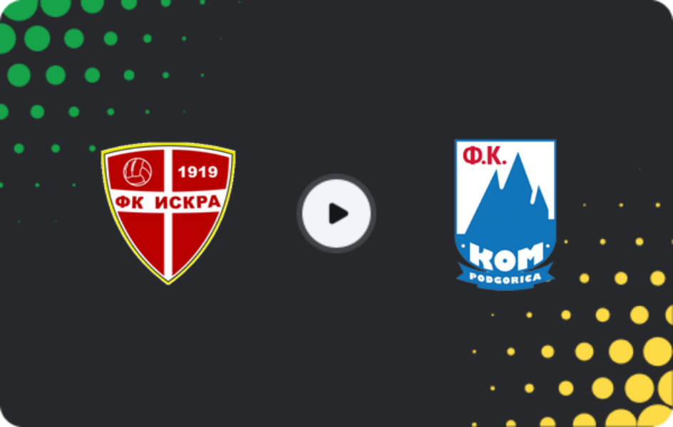 Where to watch Iskra — Kom, Second League, 18.03.2026
