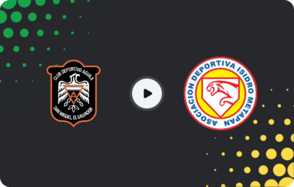 Where to watch Águila — Isidro Metapán, Primera Division, 18.03.2026