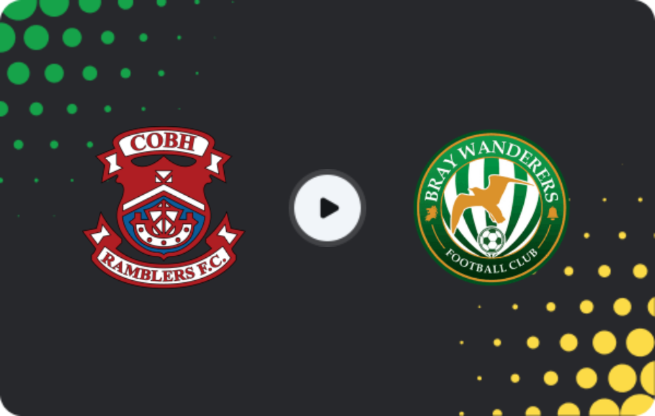 Where to watch Cobh Ramblers — Bray Wanderers, First Division, 20.03.2026
