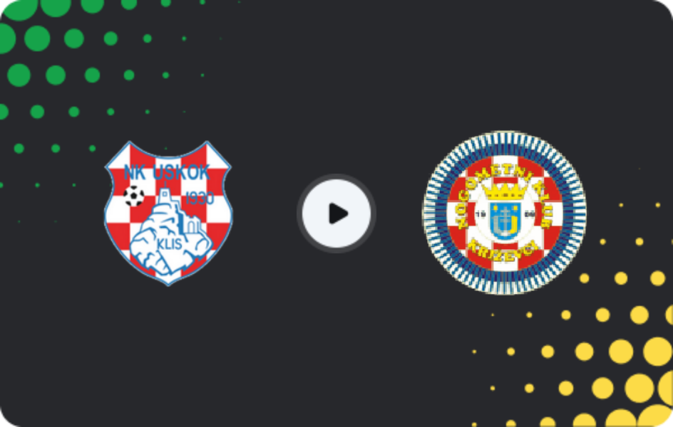 Where to watch Uskok Klis — Križevci, Second NL, 21.03.2026