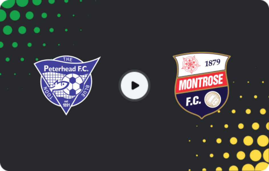 Where to watch Peterhead — Montrose, League One, 21.03.2026
