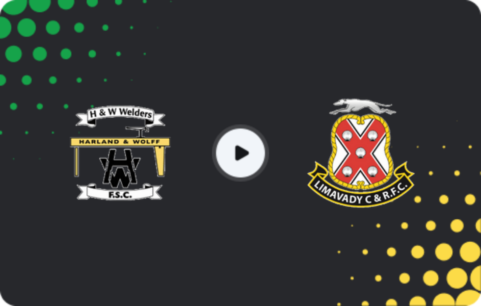 Where to watch H&W Welders — Limavady United, Championship, 21.03.2026