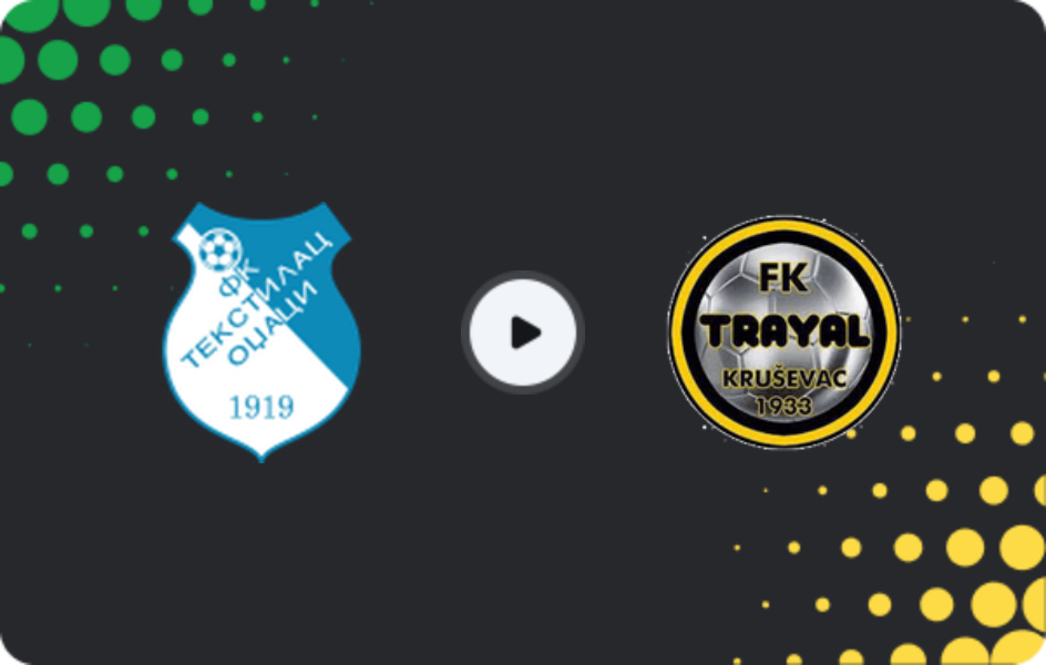 Where to watch Tekstilac Odžaci — FK Trayal, Prva Liga, 21.03.2026