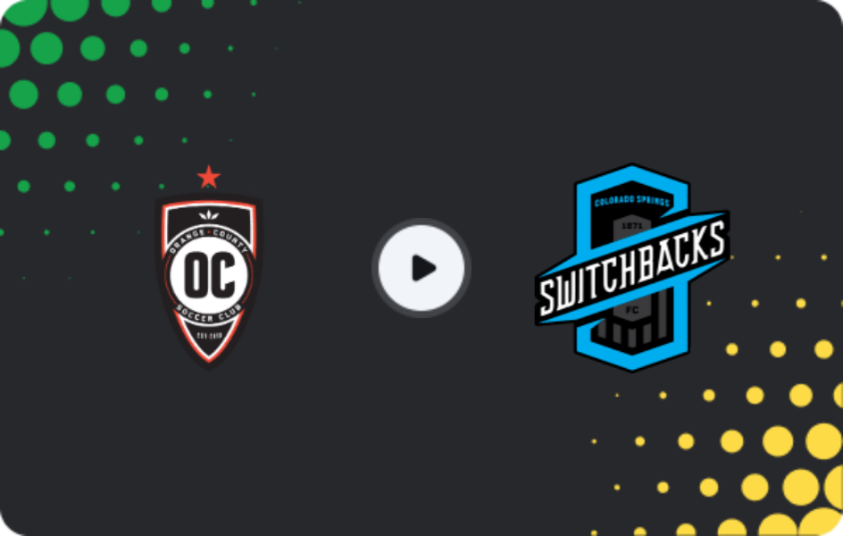 Where to watch Orange County SC — Colorado Springs, USL Championship, 21.03.2026