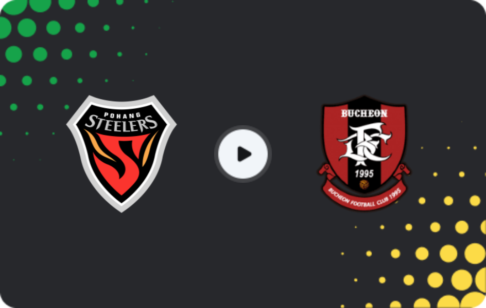 Where to watch Pohang Steelers — Bucheon FC 1995, K-League 1, 22.03.2026