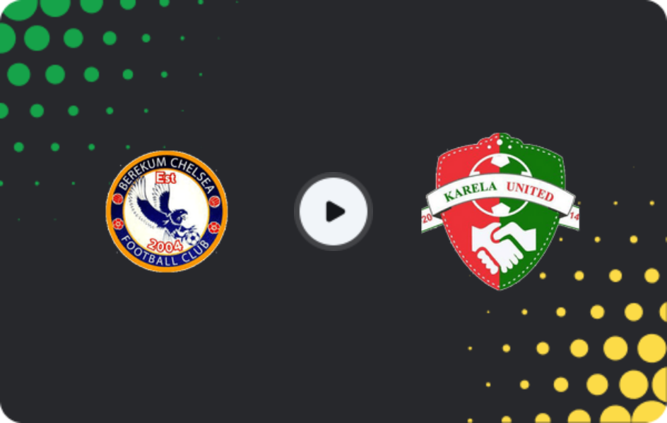 Where to watch Berekum Chelsea — Karela, Premier League, 22.03.2026