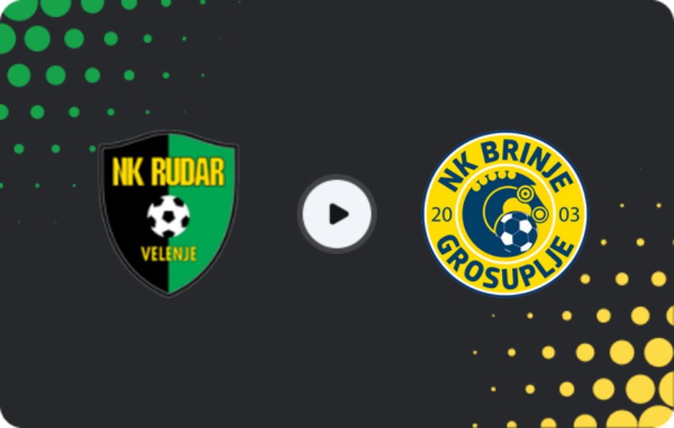 Where to watch Rudar — Brinje-Grosuplje, 2. SNL, 22.03.2026
