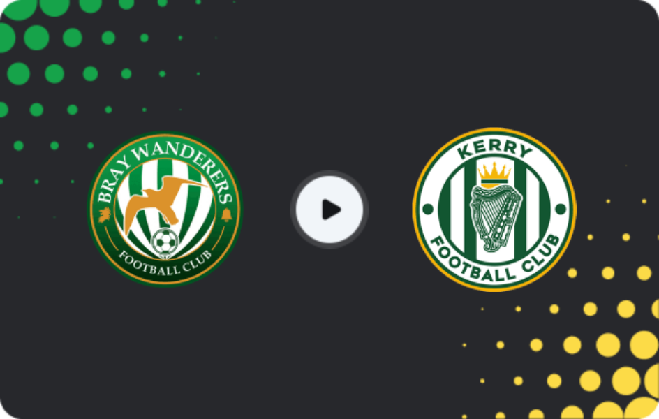 Where to watch Bray Wanderers — Kerry, First Division, 27.03.2026
