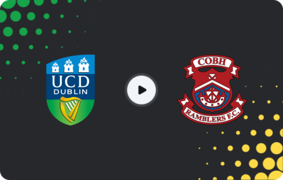 Where to watch UCD — Cobh Ramblers, First Division, 27.03.2026