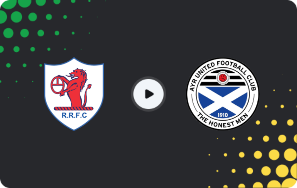 Where to watch Raith Rovers — Ayr Utd, Championship, 28.03.2026