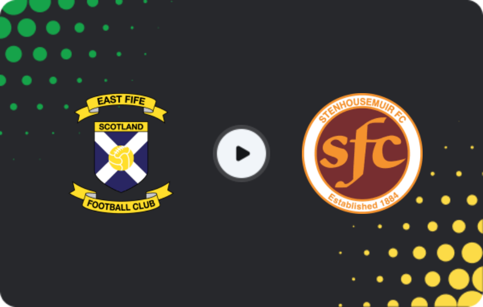 Where to watch East Fife — Stenhousemuir, League One, 28.03.2026