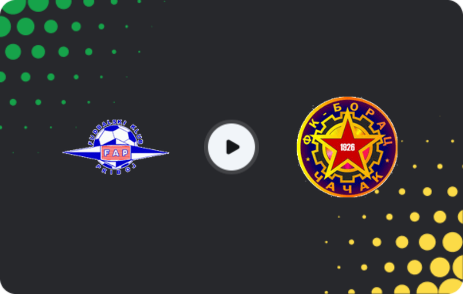 Where to watch FAP — Borac Cacak, Prva Liga, 28.03.2026