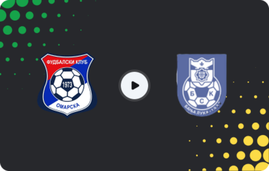 Where to watch Omarska — BSK Banja Luka, 1st League - RS, 29.03.2026