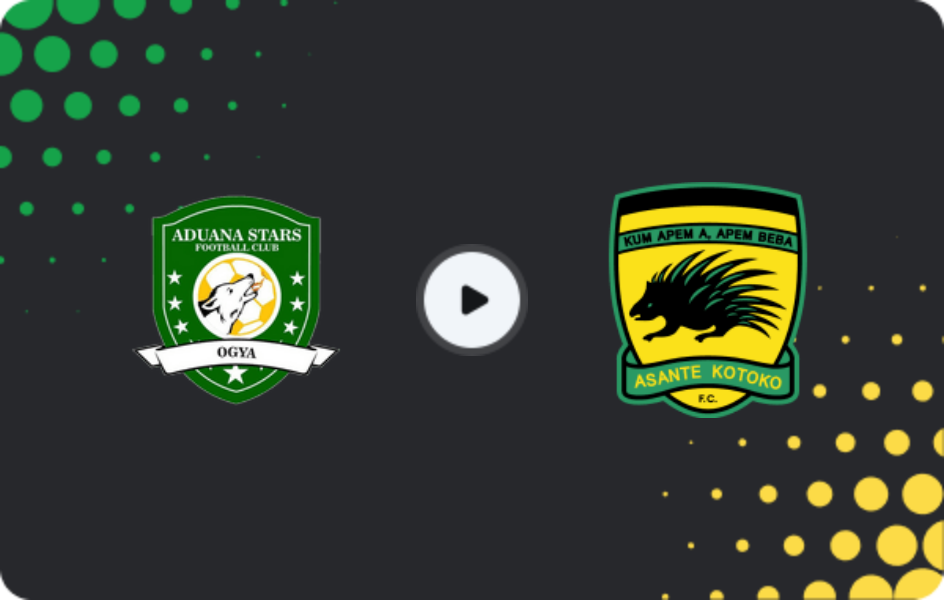 Where to watch Aduana Stars — Asante Kotoko, Premier League, 29.03.2026
