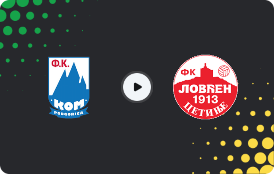 Where to watch Kom — Lovćen, Second League, 01.04.2026