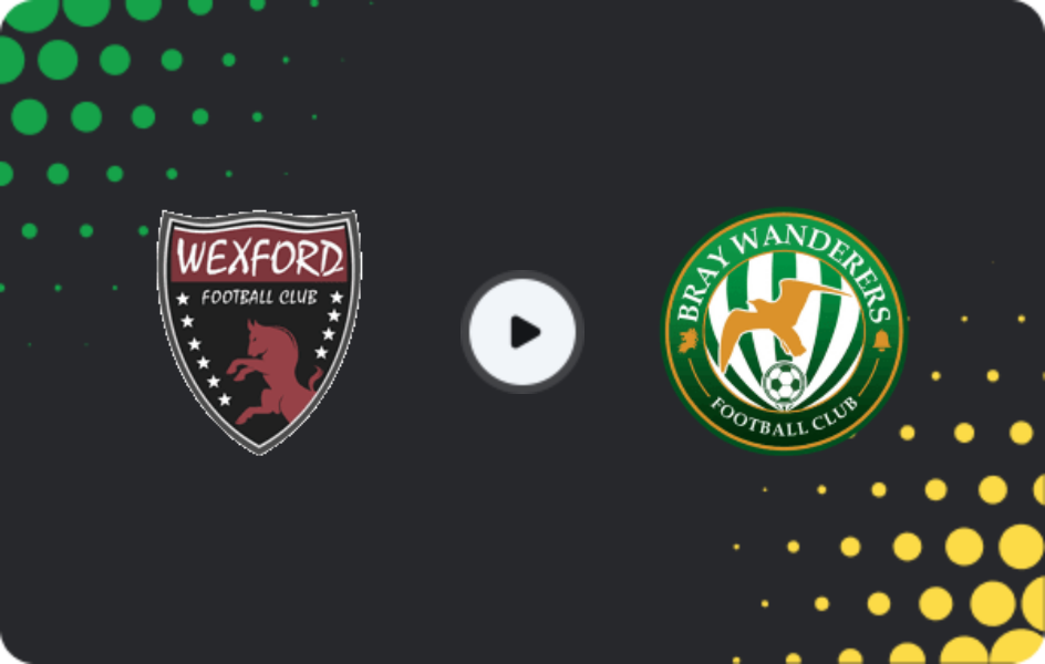 Where to watch Wexford — Bray Wanderers, First Division, 03.04.2026
