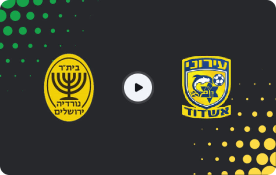 Where to watch Nordia Jerusalem — Maccabi Ashdod, Liga Alef, 04.04.2026