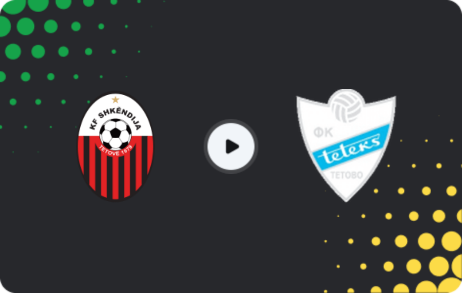 Where to watch Shkëndija Haraçinë — Teteks, Second League, 04.04.2026