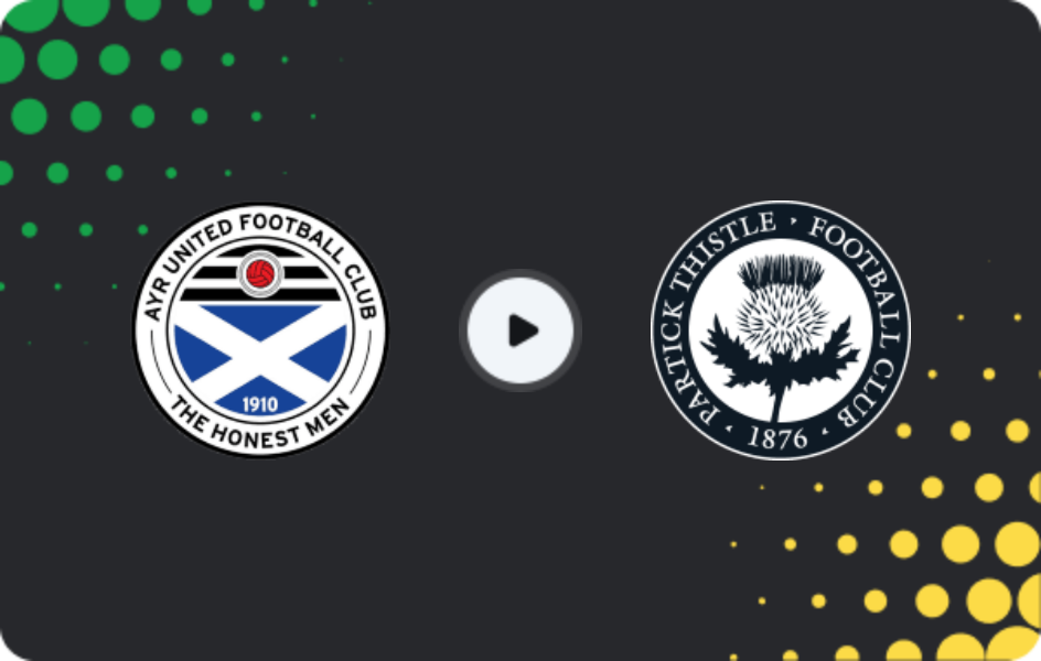 Where to watch Ayr Utd — Partick, Championship, 04.04.2026