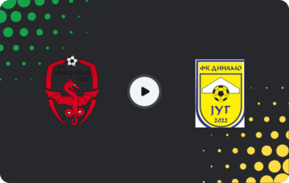 Where to watch FK Vozdovac — Dinamo Jug, Prva Liga, 04.04.2026