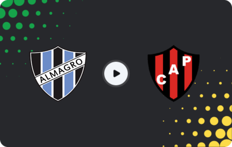 Where to watch Almagro — Patronato, Primera Nacional, 11.04.2026