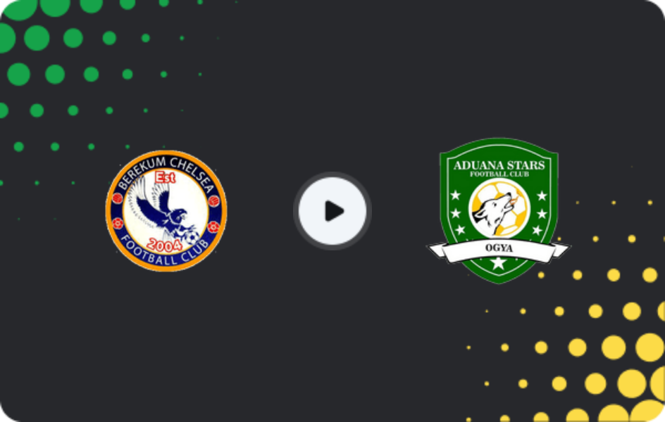 Where to watch Berekum Chelsea — Aduana Stars, Premier League, 05.04.2026