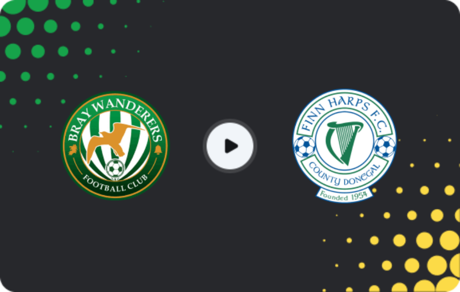 Where to watch Bray Wanderers — Finn Harps, First Division, 06.04.2026