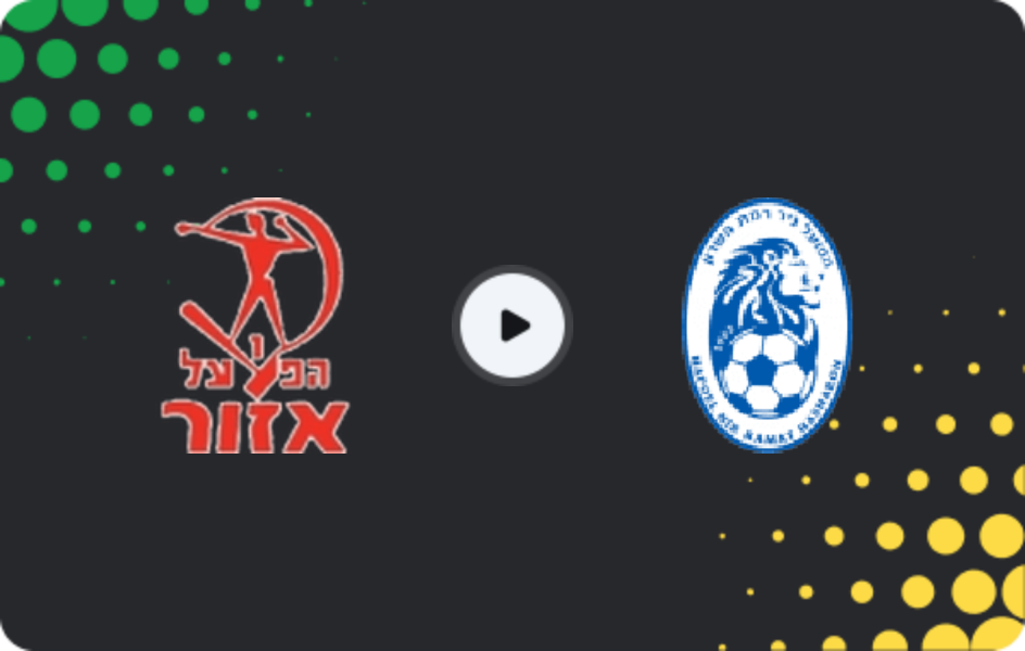Where to watch Hapoel Azor — Hapoel Ramat HaSharon, Liga Alef, 10.04.2026
