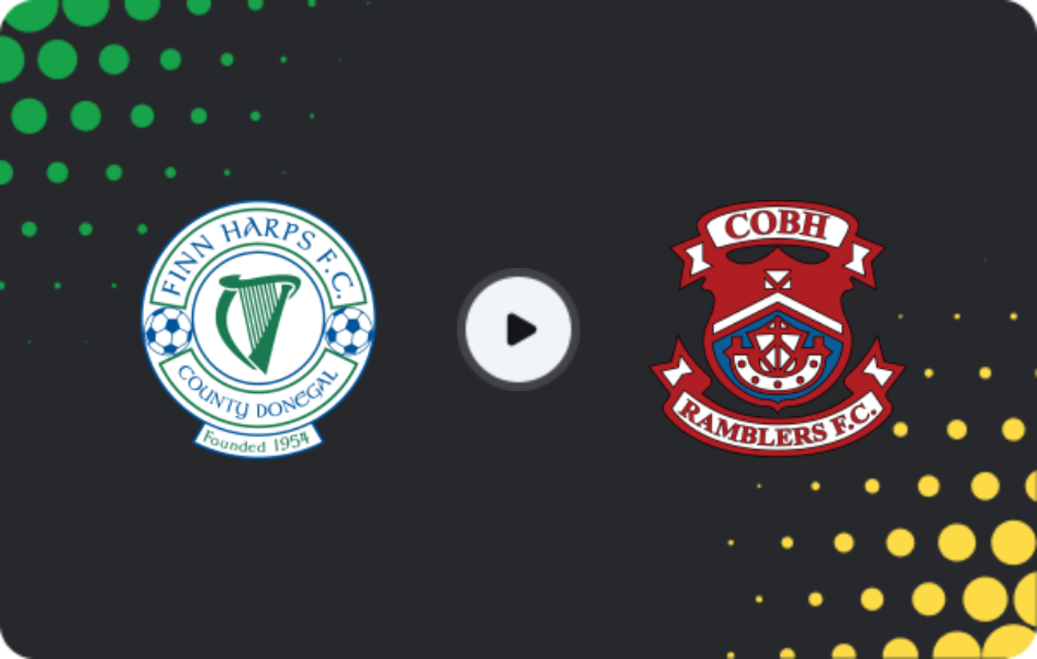 Where to watch Finn Harps — Cobh Ramblers, First Division, 10.04.2026