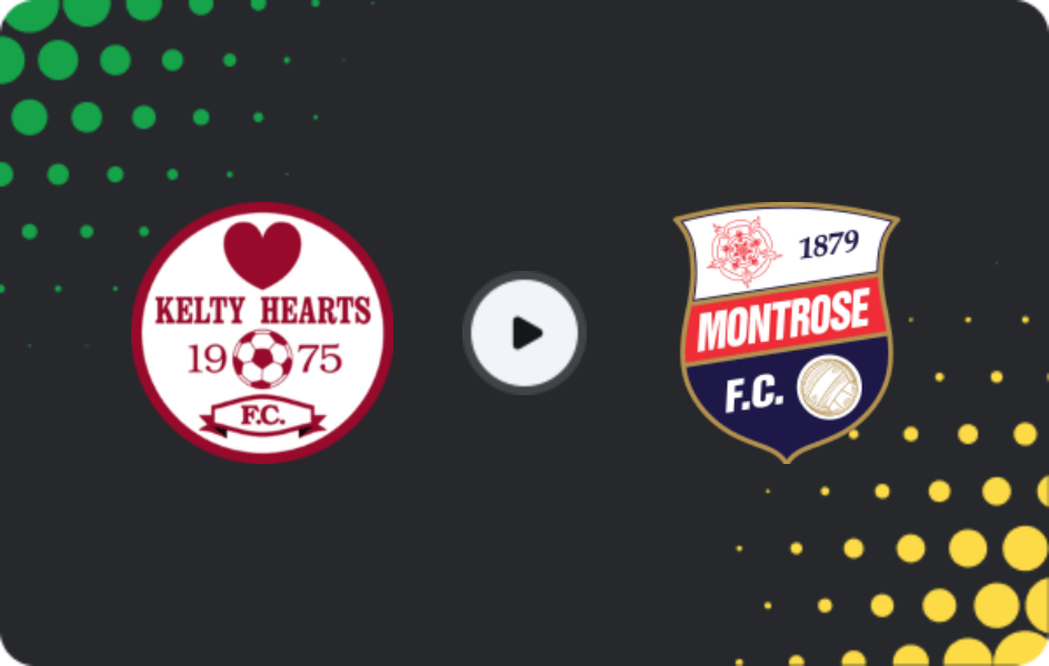 Where to watch Kelty Hearts — Montrose, League One, 11.04.2026