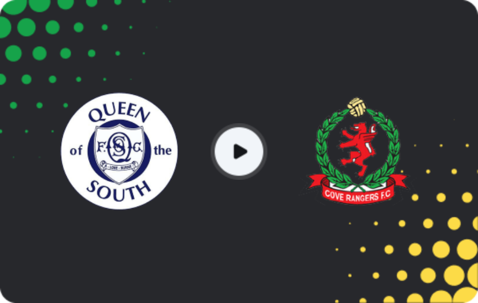 Where to watch Queen of the South — Cove Rangers, League One, 11.04.2026