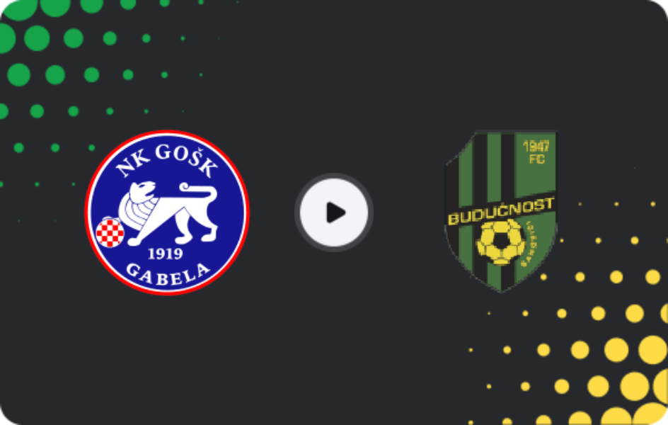 Where to watch GOŠK Gabela — Budućnost Banovići, 1st League - FBiH, 11.04.2026