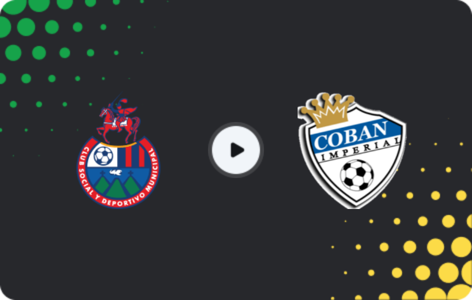 Where to watch Municipal — Cobán Imperial, Liga Nacional, 12.04.2026
