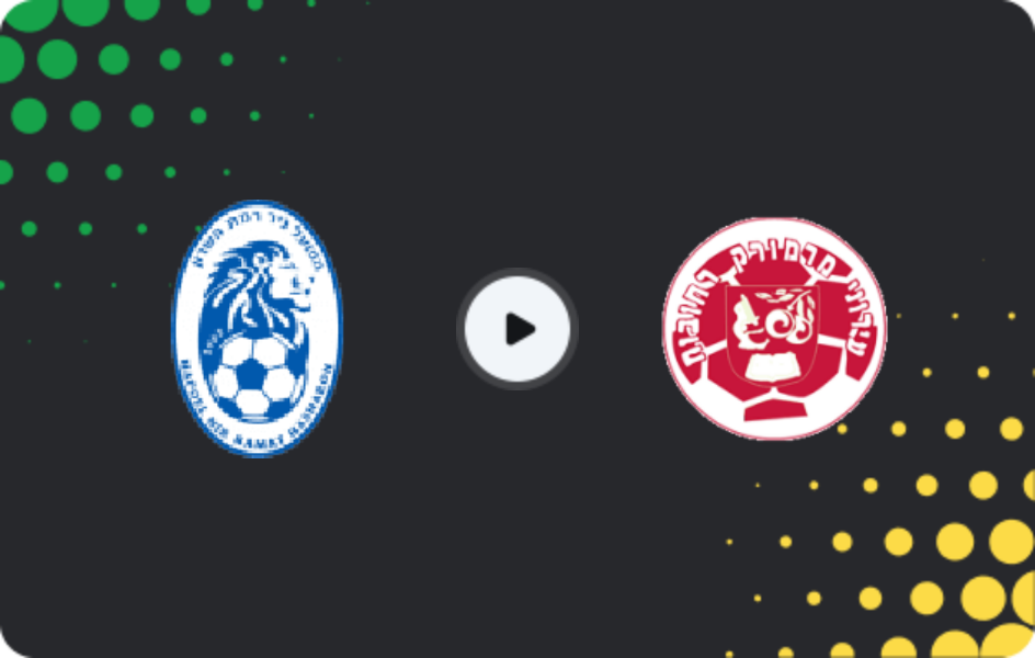 Where to watch Hapoel Ramat HaSharon — Hapoel Marmorek, Liga Alef, 18.04.2026